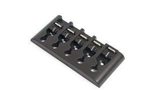 ETS Tuning Fork 5-String Bass bridge